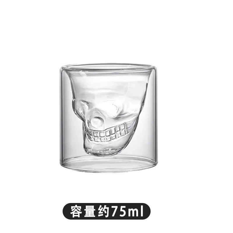 Artistic Skull Design Cocktail Glass