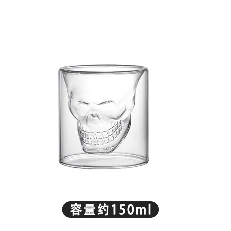 Artistic Skull Design Cocktail Glass