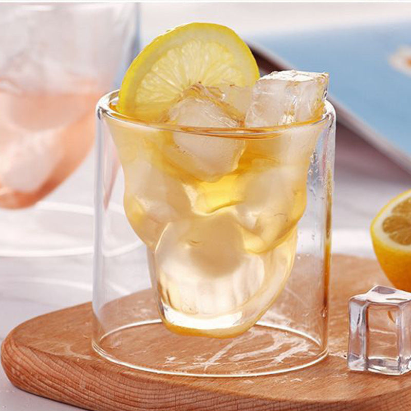 Artistic Skull Design Cocktail Glass