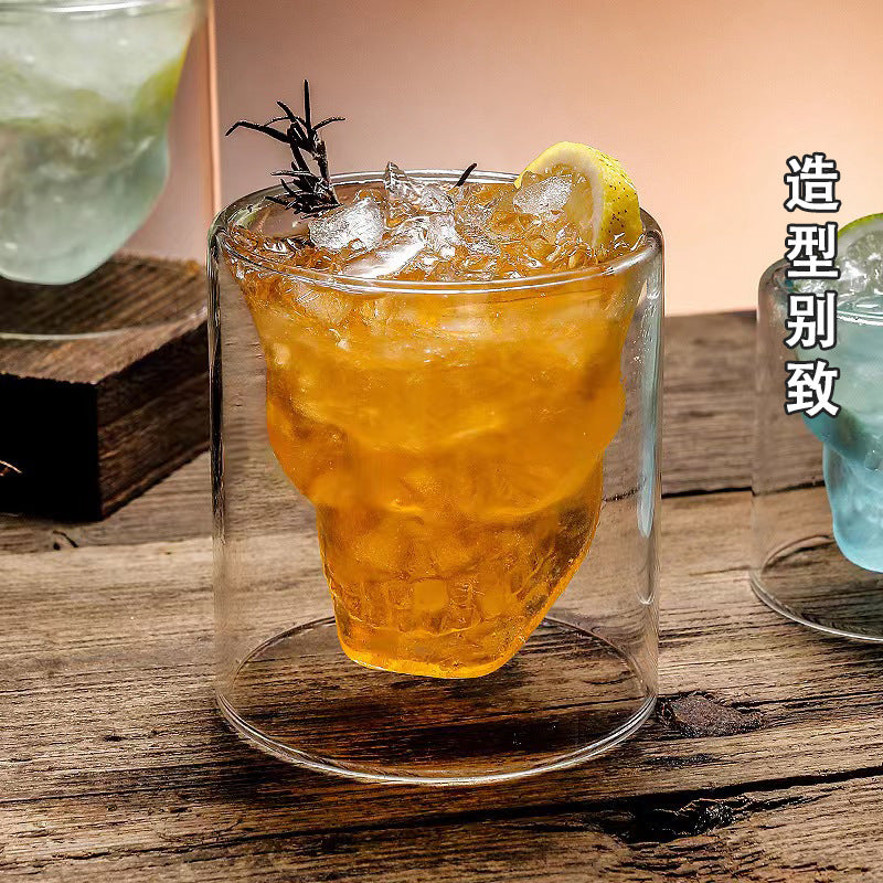 Artistic Skull Design Cocktail Glass
