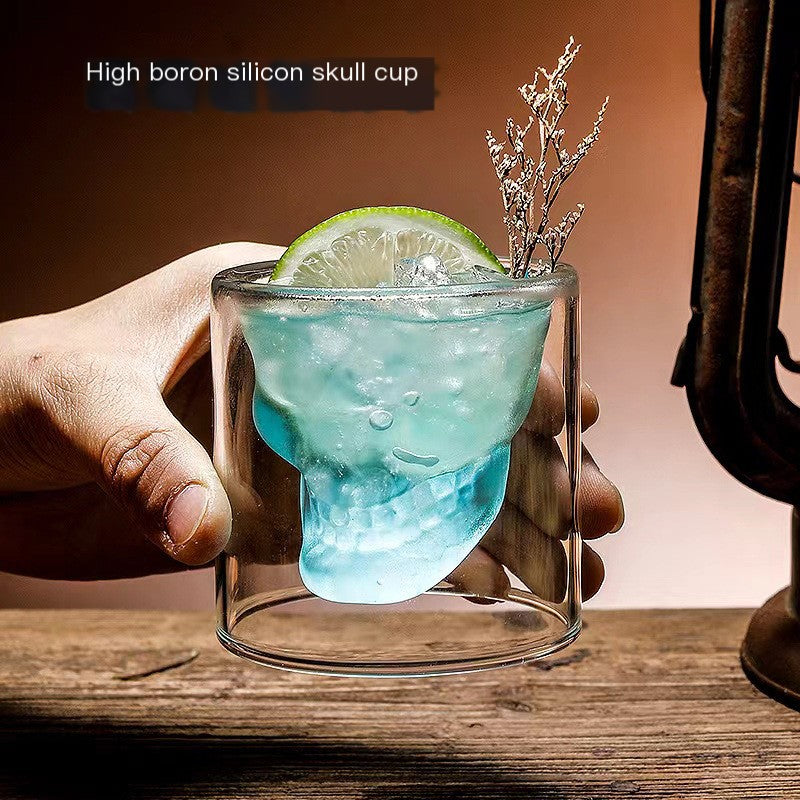 Artistic Skull Design Cocktail Glass