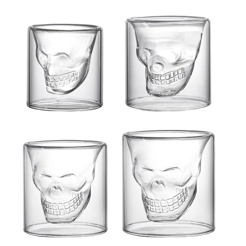 Artistic Skull Design Cocktail Glass